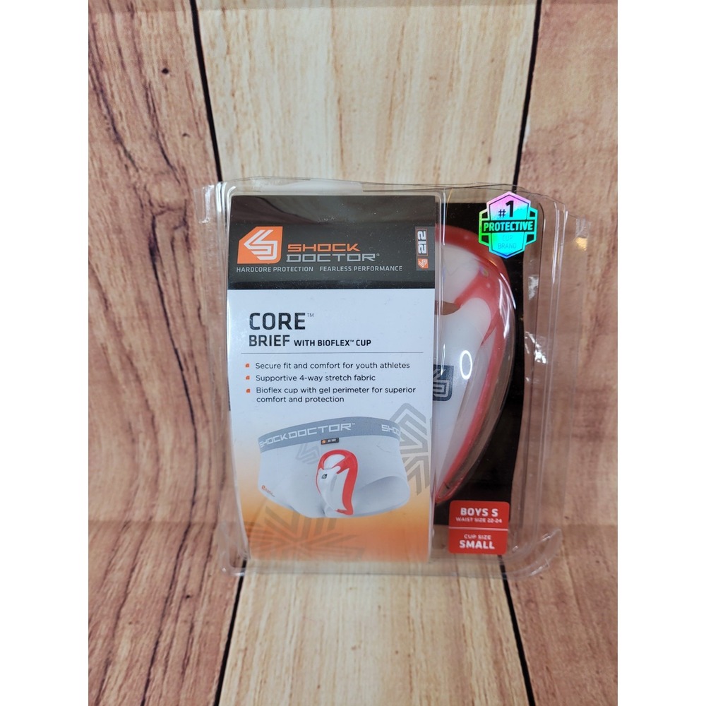 Shock Doctor Core Boxer Brief Boys Size Small‎ 22-24 and Bioflex Cup Small